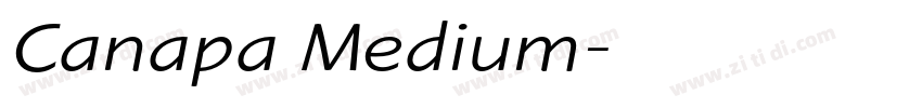 Canapa Medium字体转换